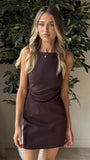 Anneka Mini Dress Chocolate