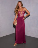 Elizabeth Satin Maxi Skirt