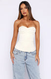 Forever Love Strapless Bustier Off White