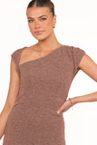 Talisa Midi Dress Brown Marle