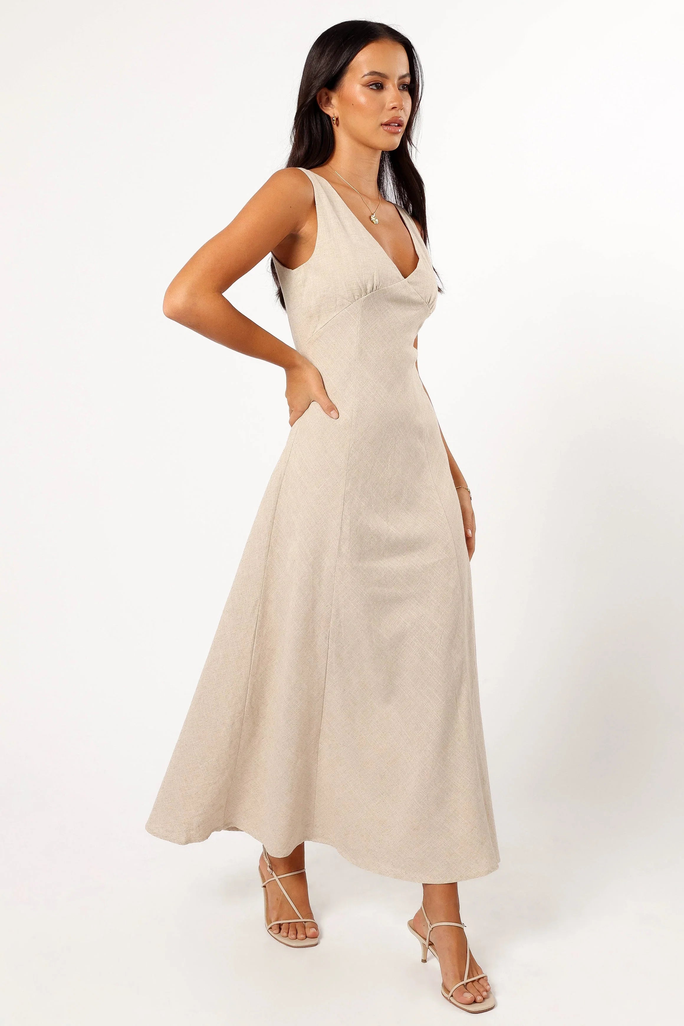 Adren Midi Dress Oatmeal
