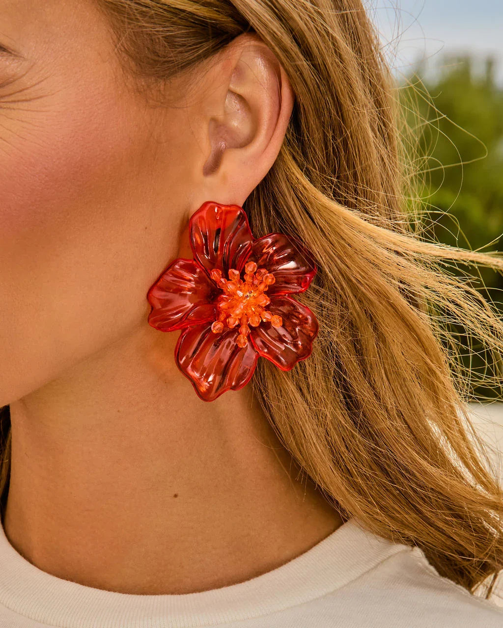 Florena Resin Flower Earrings