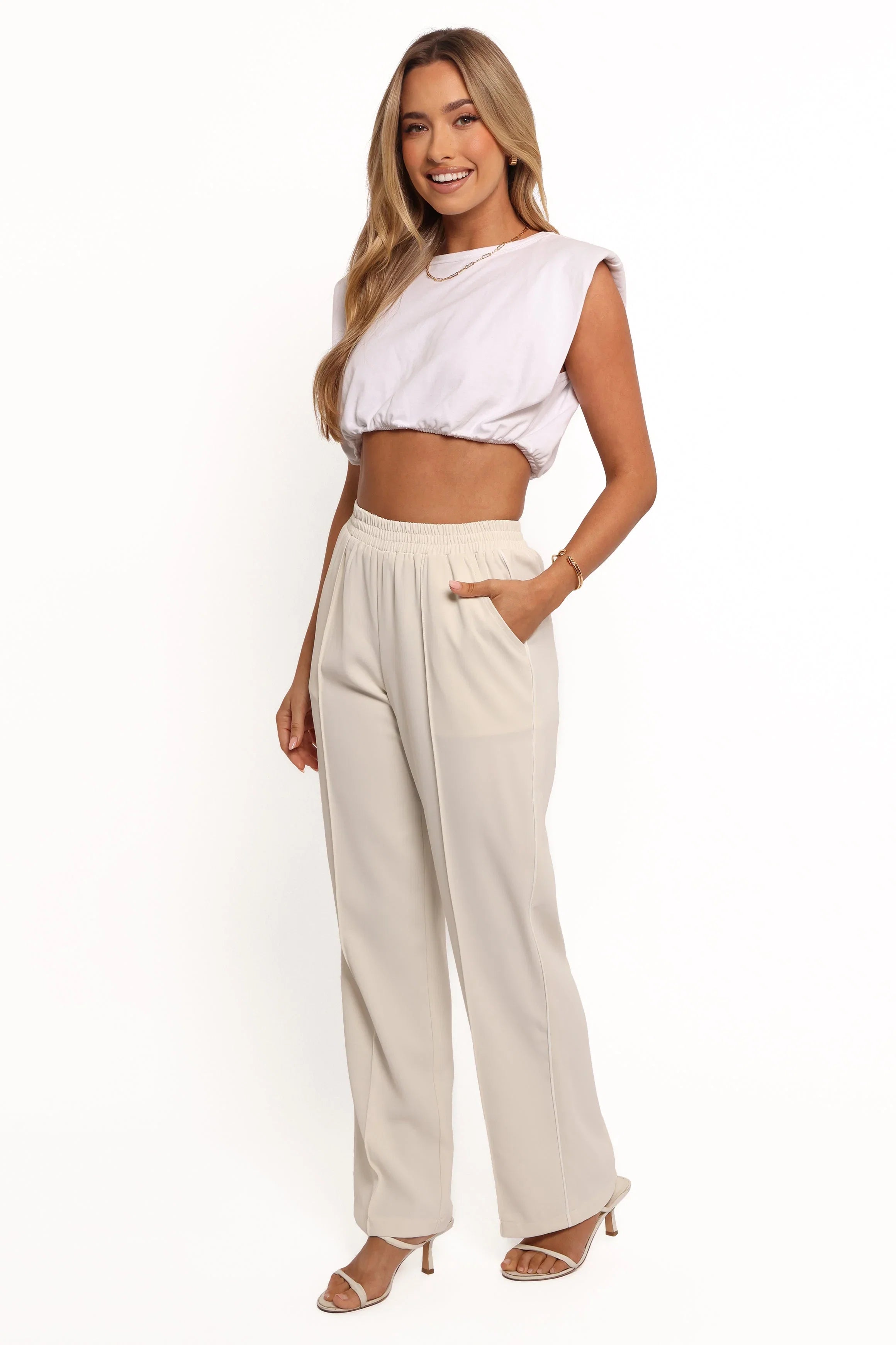 Roben Pants White Cream