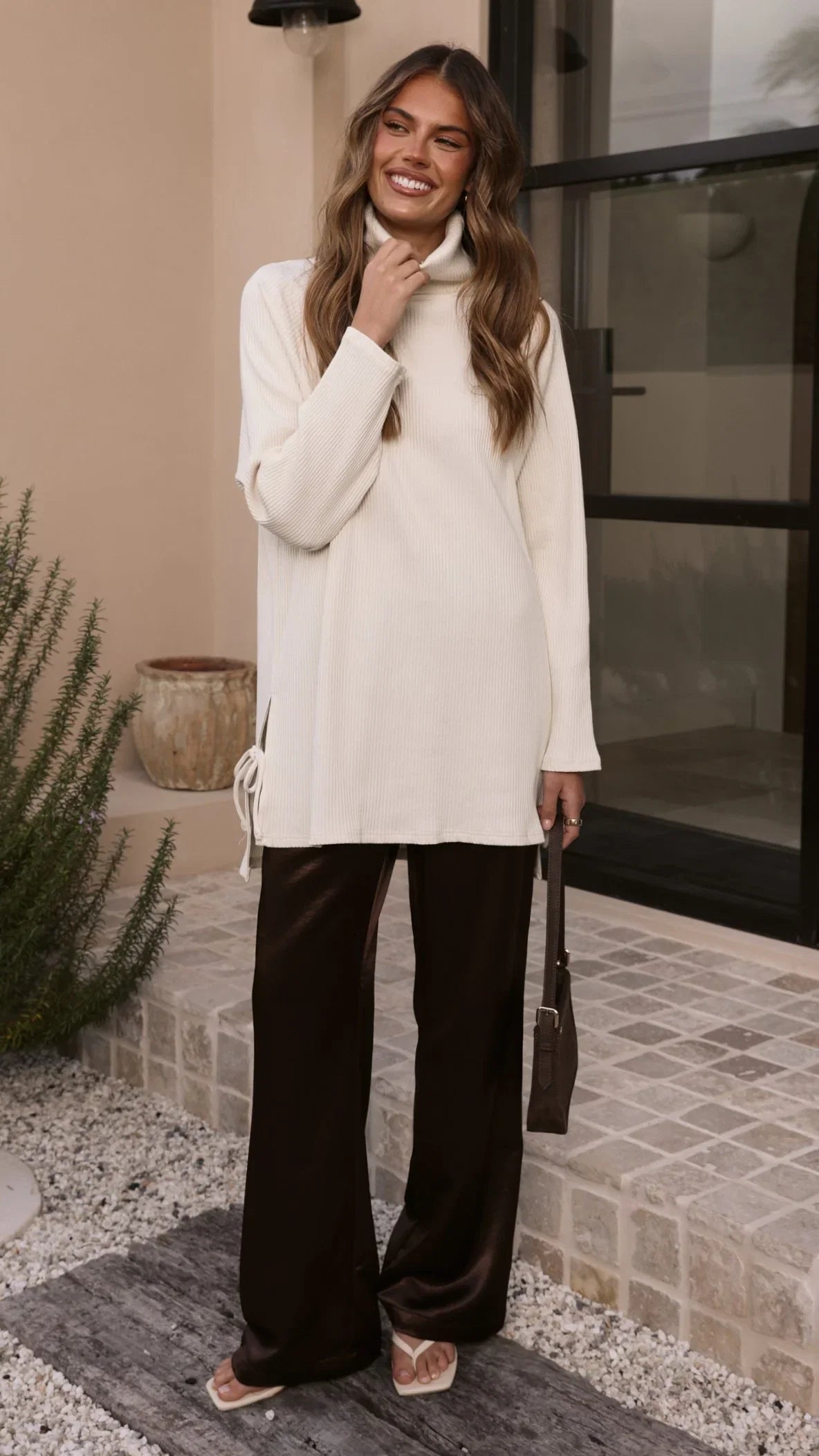 Ravio Oversized Rib Knit Cream
