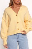 Isabel Button Front Cardigan Yellow