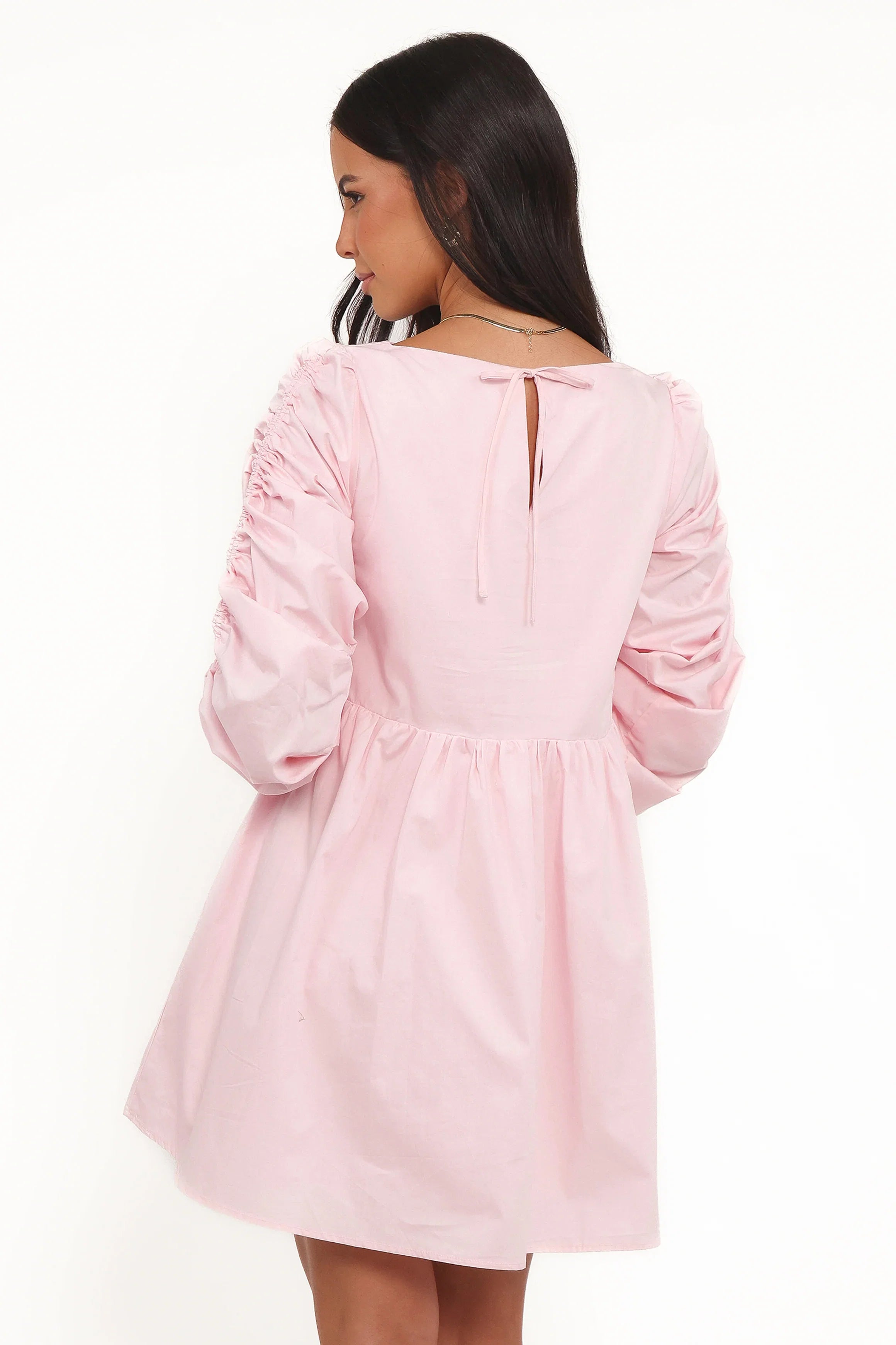 Micaela Long Sleeve Mini Dress Pink