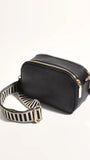 Bella Striped Webbing Camera Bag Black