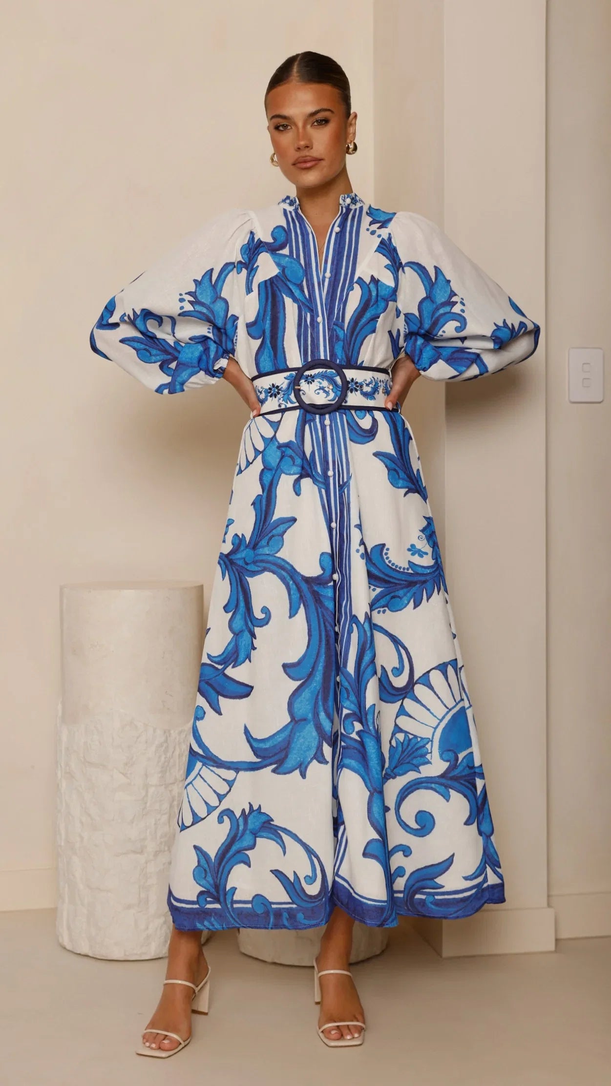 Carmal Long Sleeve Maxi Dress Paradise