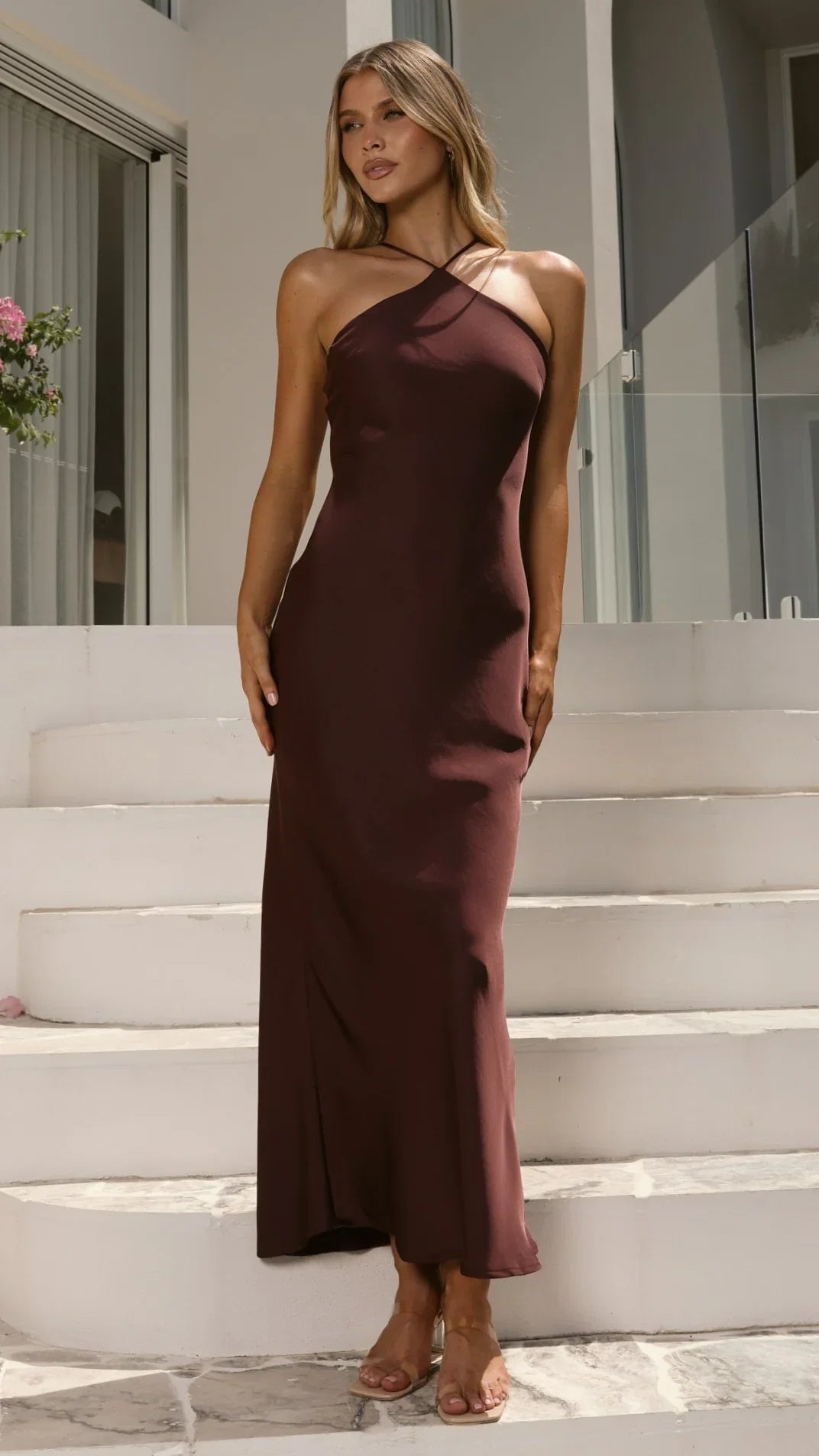 Chiara Maxi Dress Chocolate