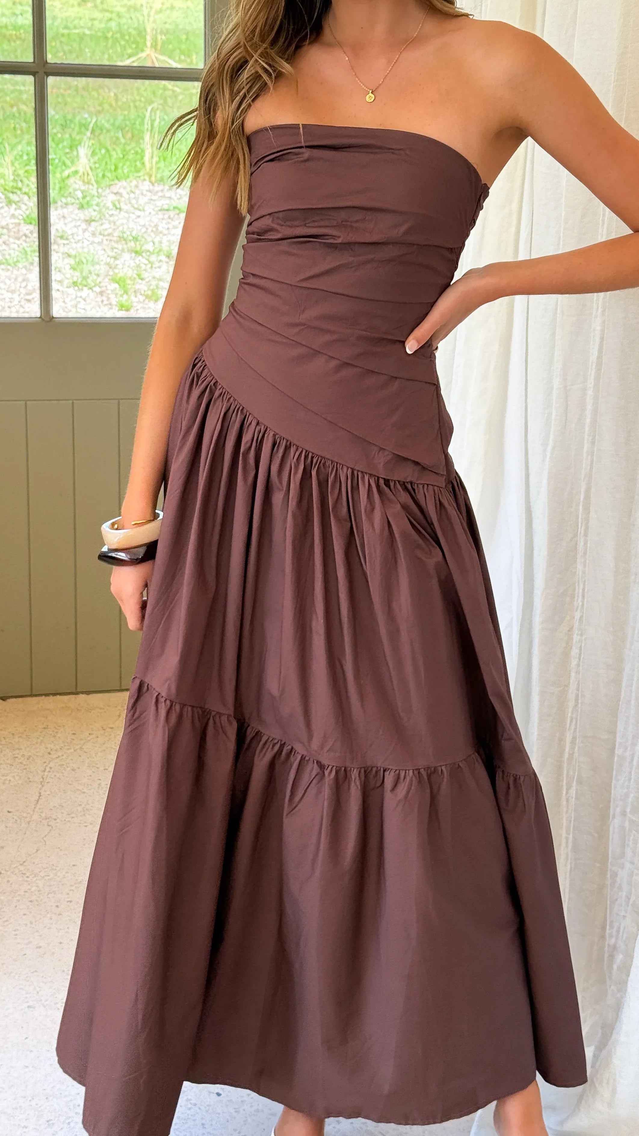 Lola Maxi Dress Chocolate