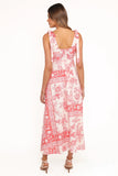 Valara Tie Shoulder Maxi Dress Rose Tile