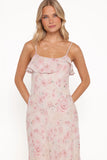 Lizbeth Maxi Dress Pink Mauve Floral