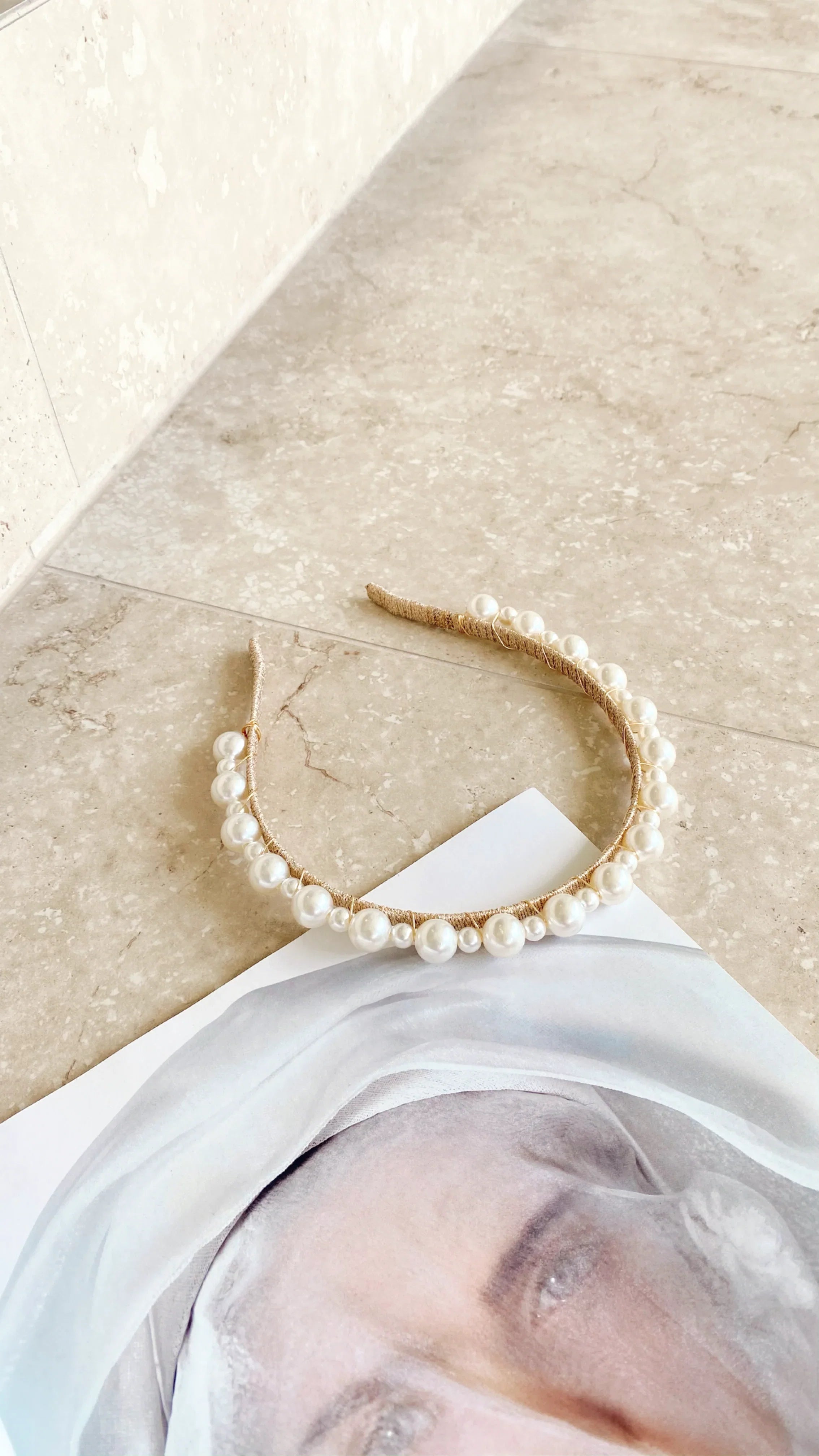 Pearla Headpiece Pearl Gold