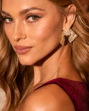 Orelle Rhinestone Bow Stud Earrings