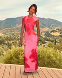 Easy Orchard Mesh Floral Maxi Dress