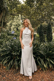 Mila Halterneck Maxi Dress Steel