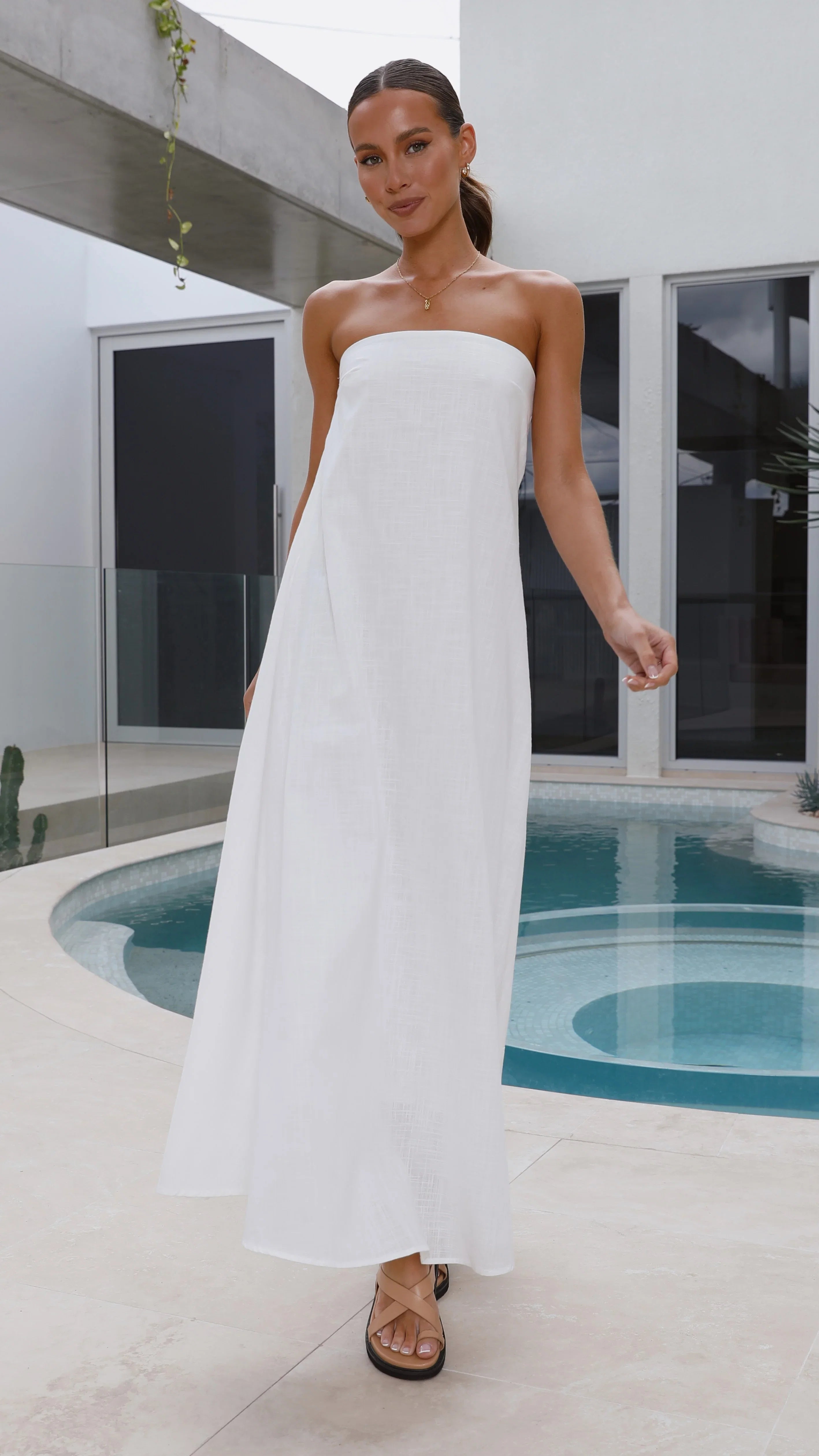 Connie Maxi Dress White