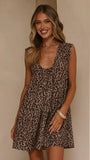 Vanessa Oversized Mini Dress Leopard Print