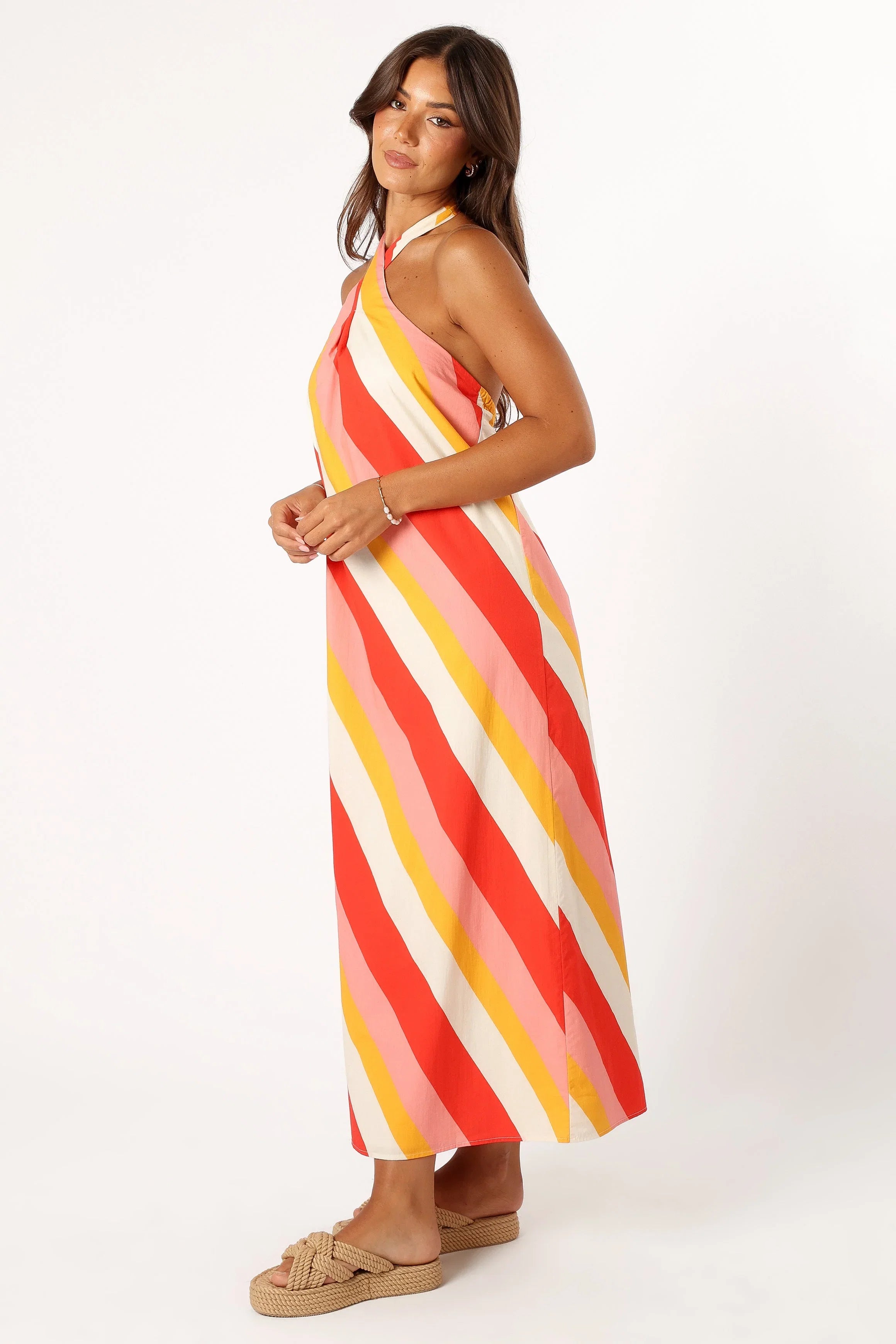 Sabbia Maxi Dress Pink Stripe