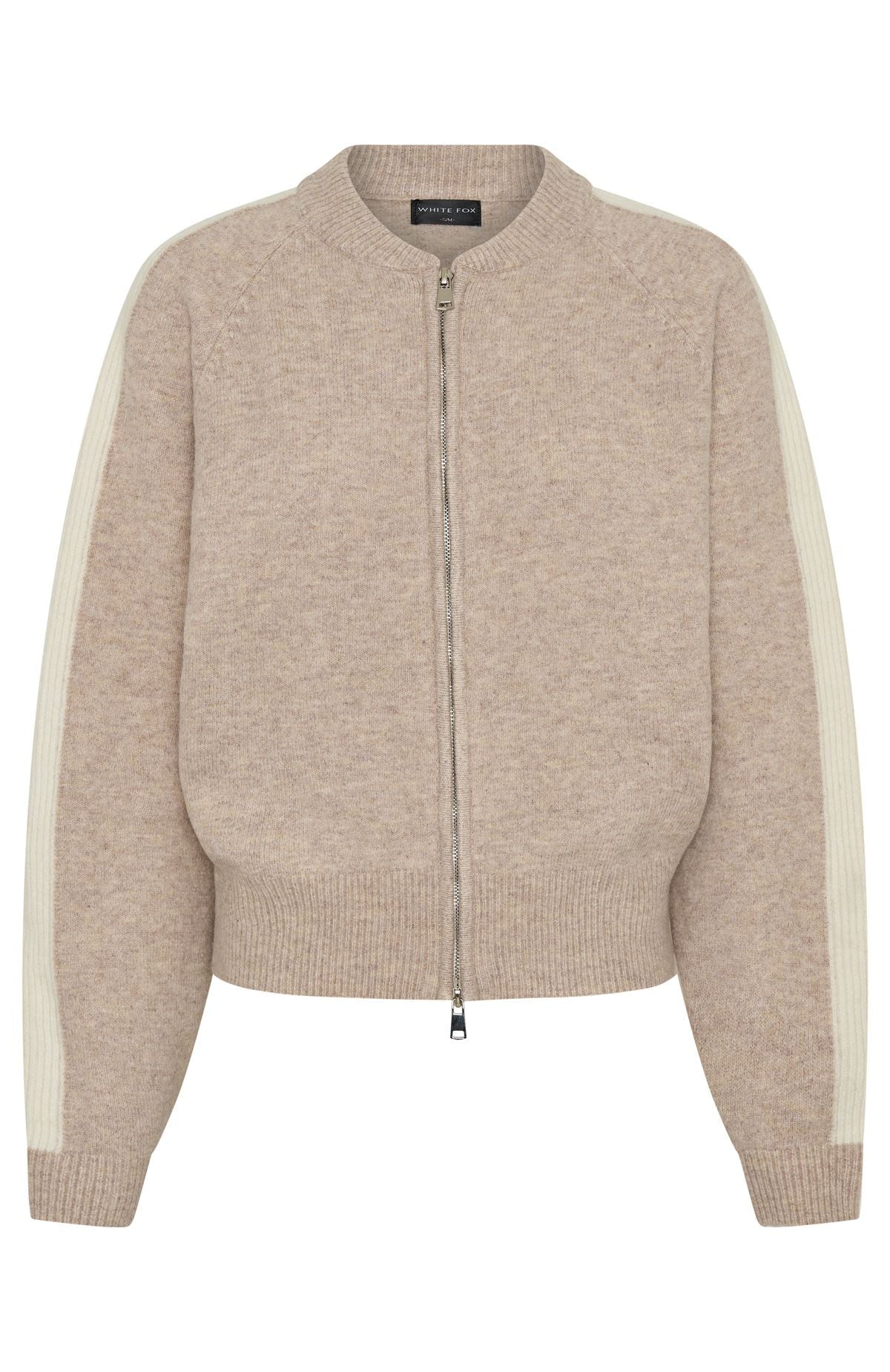 Stripe Me Down Knit Jacket Oat White