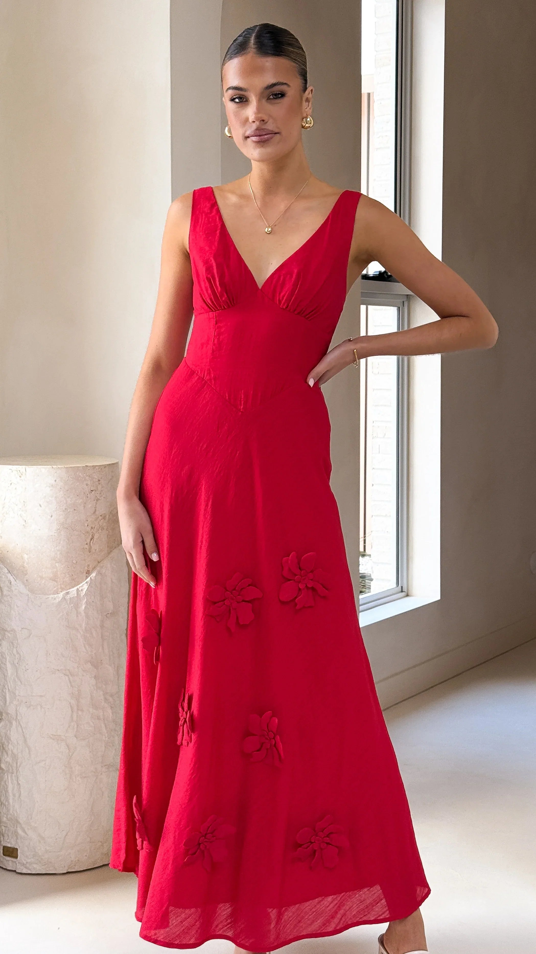 Lavara Maxi Dress Red