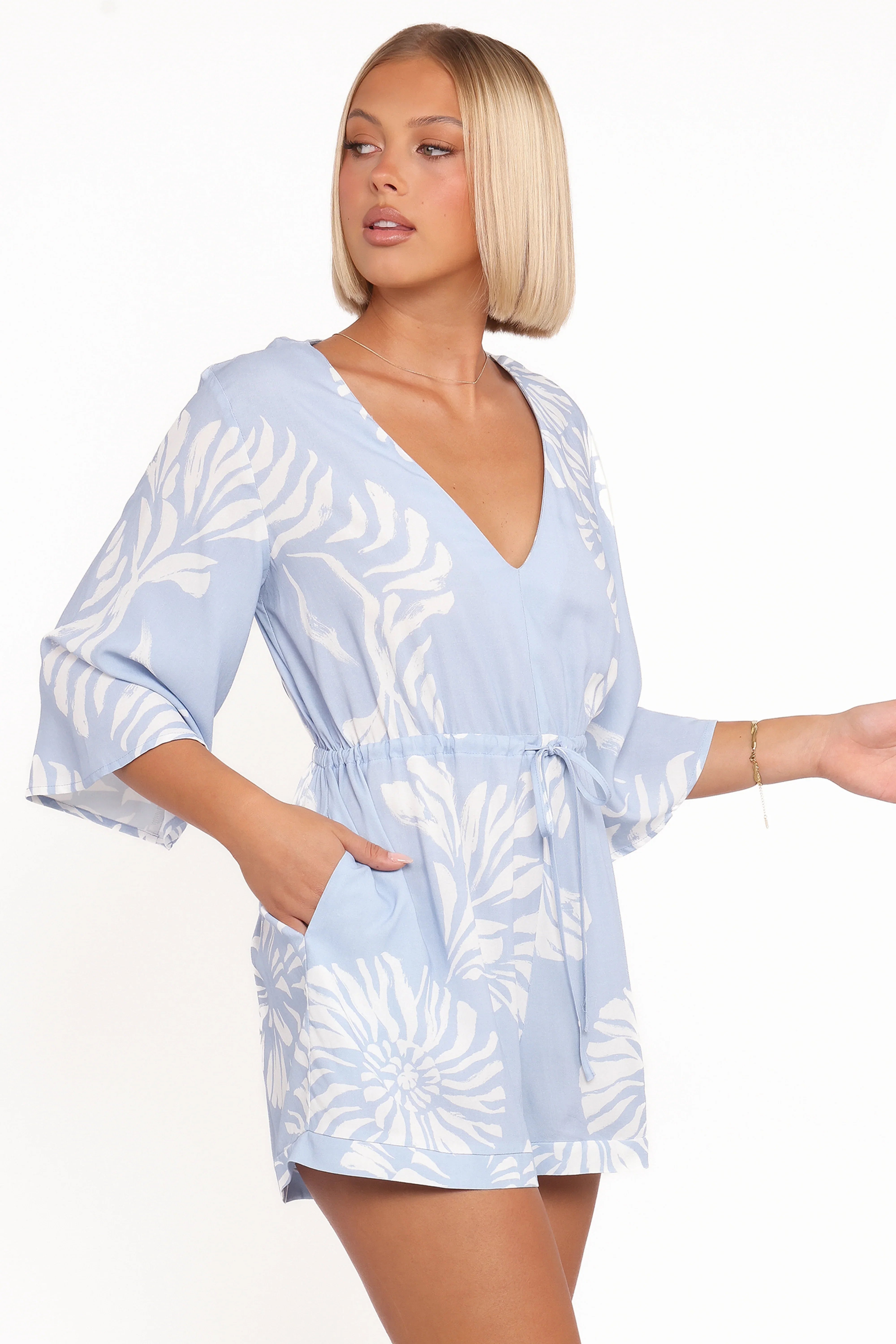 Tiff Romper Shell Print