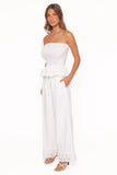 Eliska Frill Hem Pant White