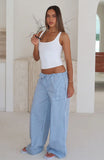 The Sweetest Love Drawstring Pants Blue Navy Stripe