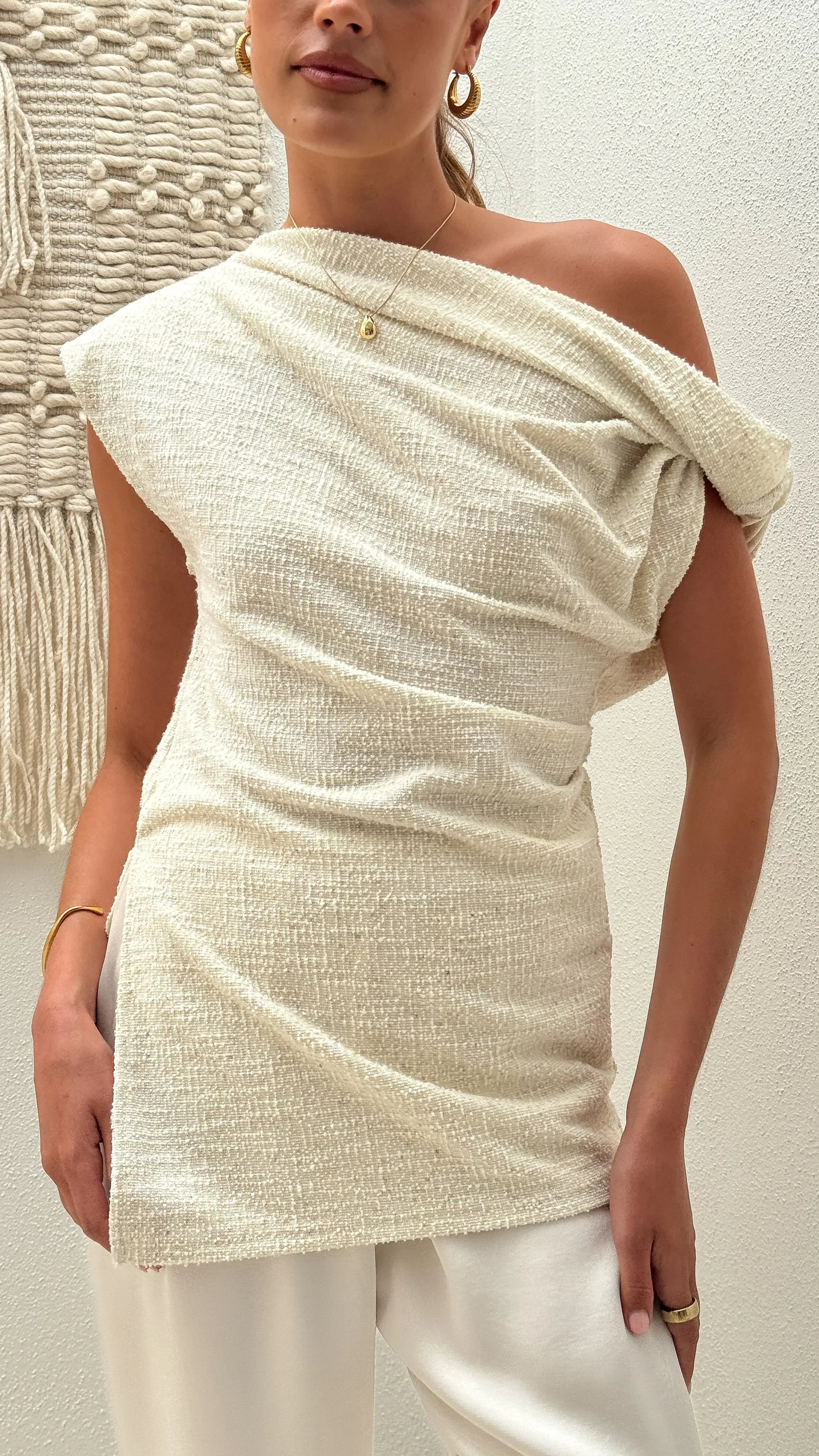 Freya Off The Shoulder Top Beige