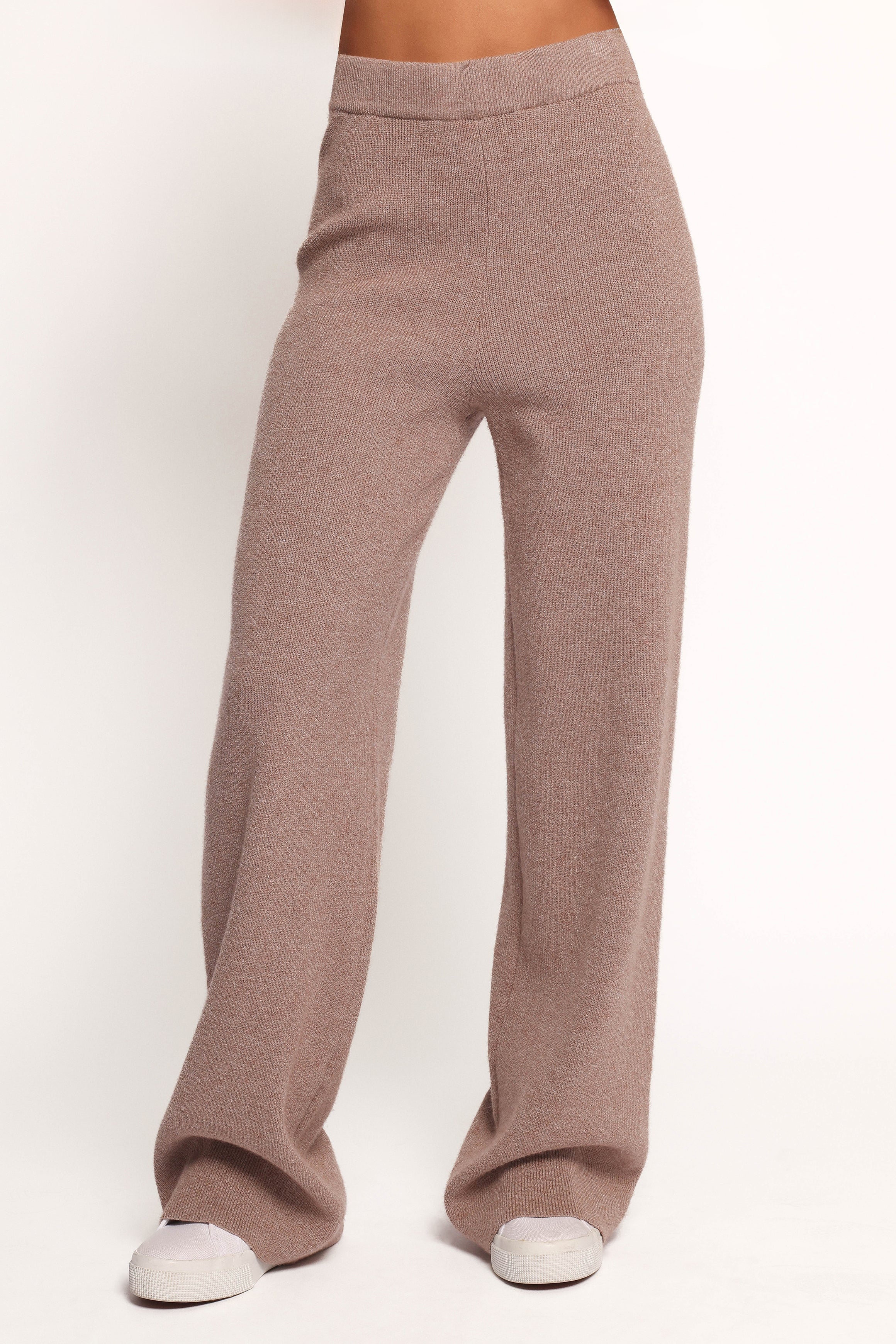Ellory Knitted Pant Set Taupe Marle