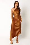 Kleo One Shoulder Maxi Dress Golden Ochre