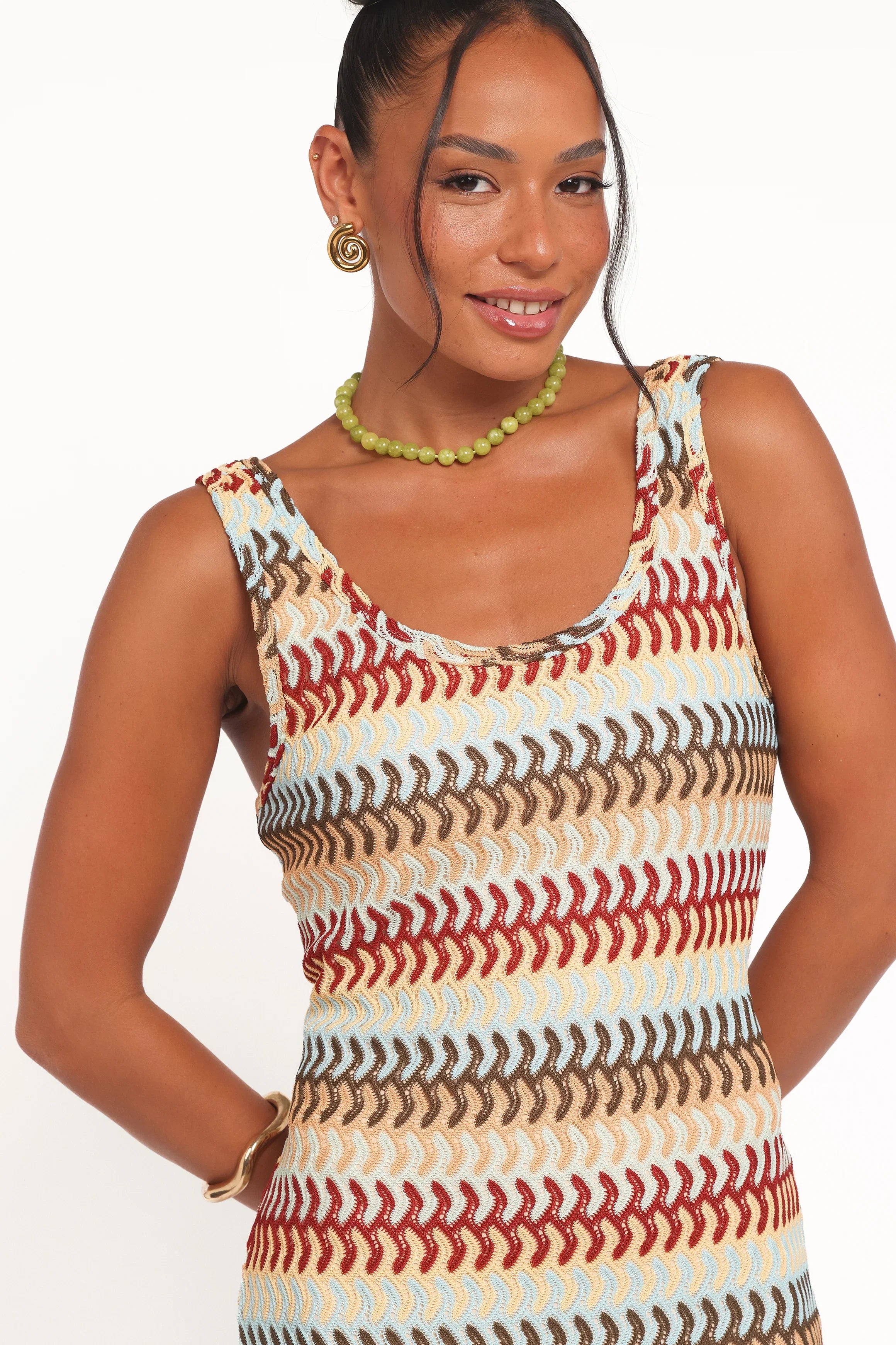 Sommer Midi Dress Multi Stripe