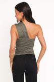 Phelps One Shoulder Top Olive