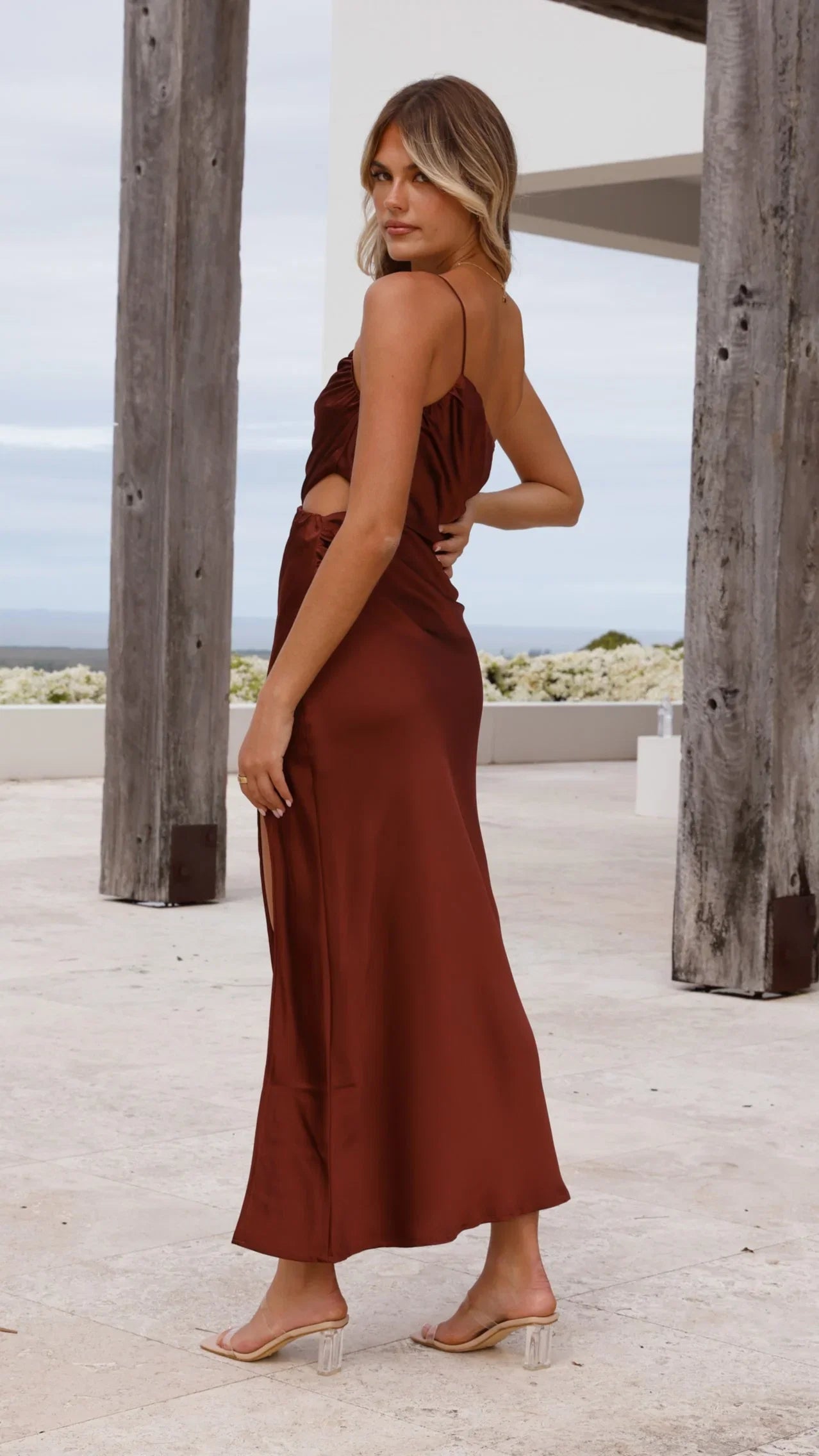 Nyla Maxi Dress Brown