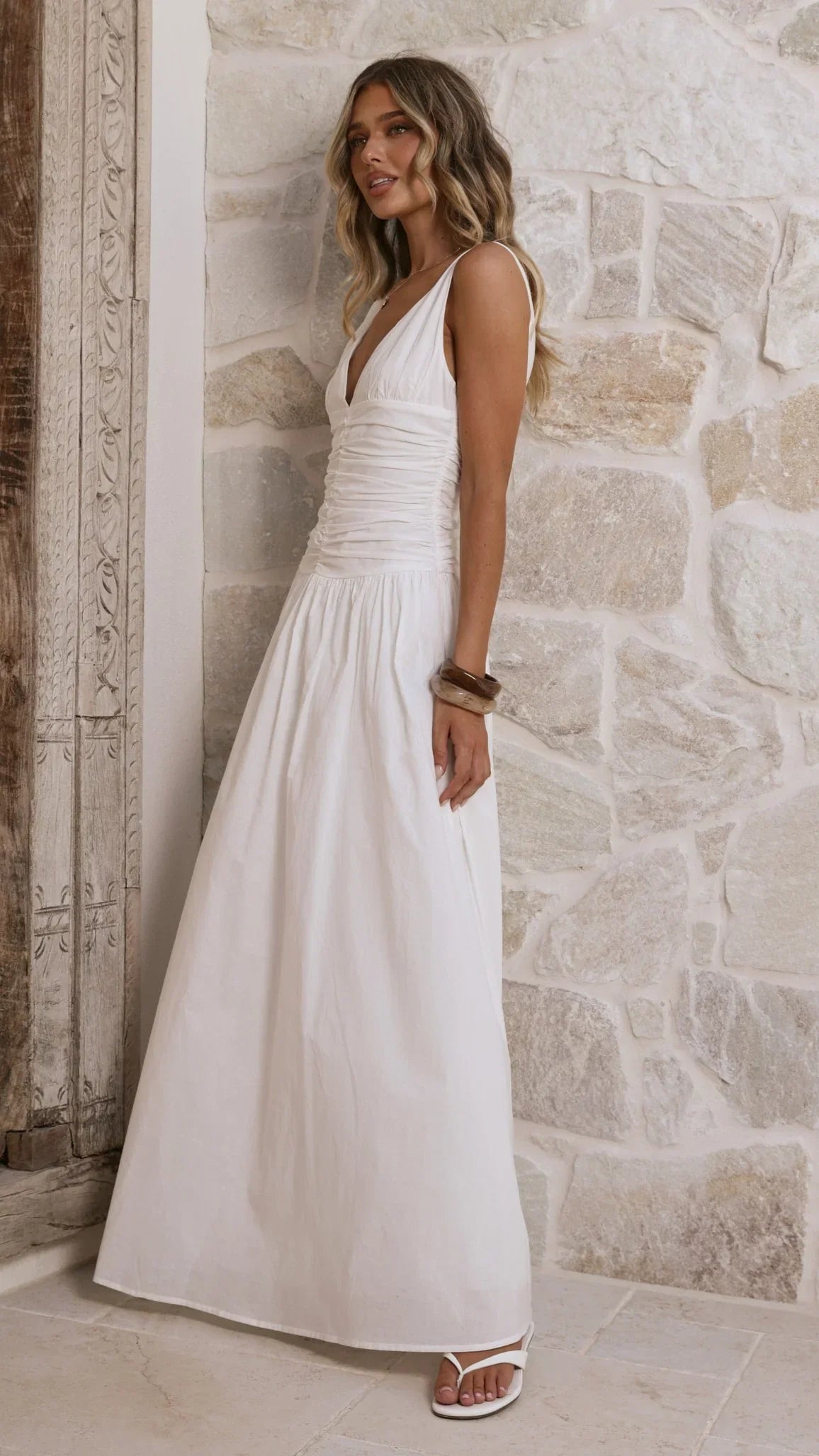 Sanya Maxi Dress White