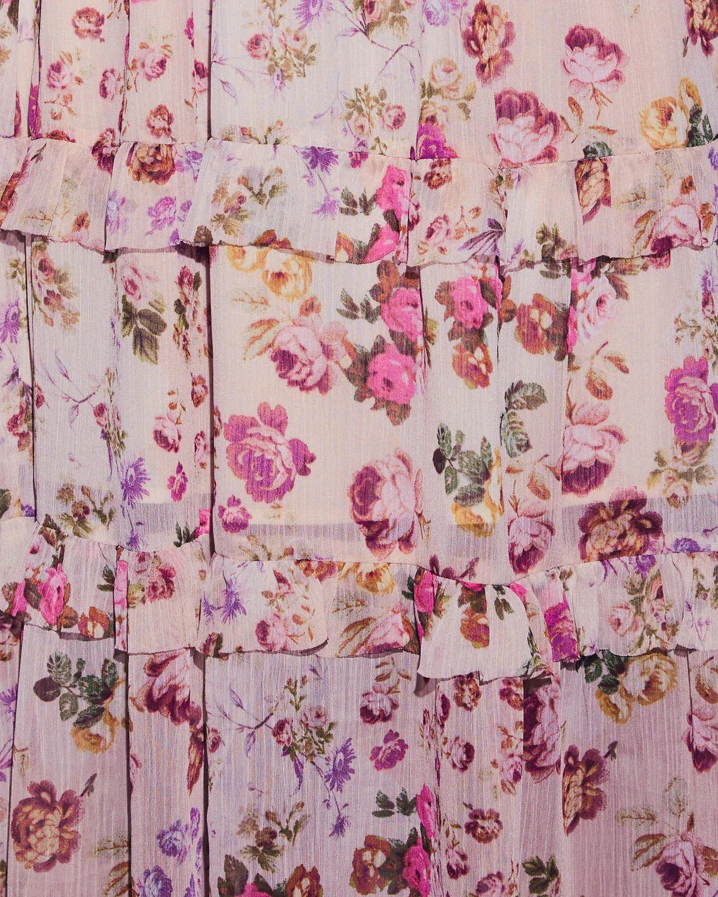 Imelda Floral Chiffon A Line Midi Dress