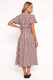 Robinson Maxi Dress Brown Gingham