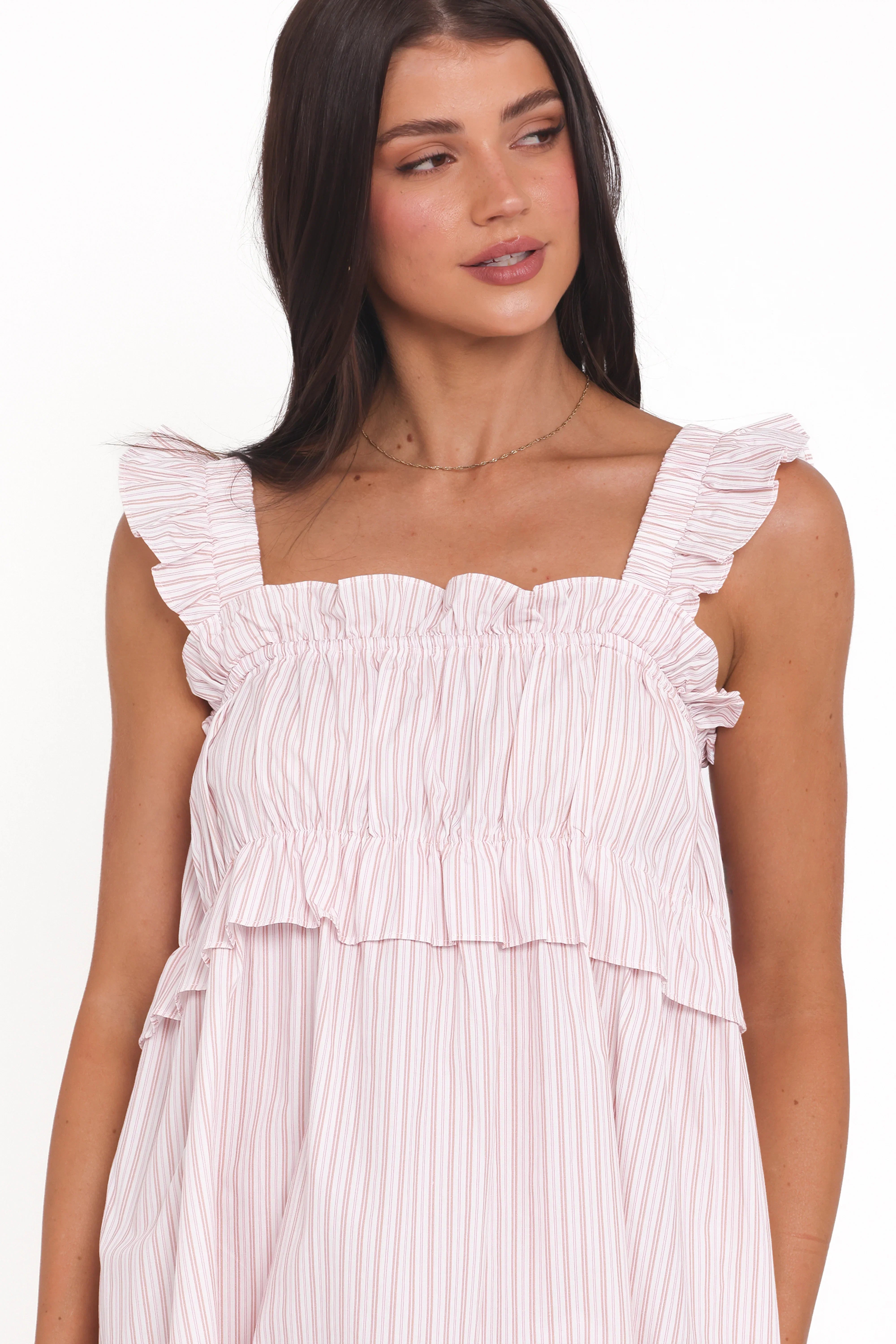 Keonia Mini Dress Pink Stripe