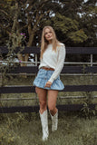 Fomi Denim Bubble Skirt Medium Denim