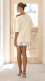 Pia One Shoulder Oversize Tee Yellow