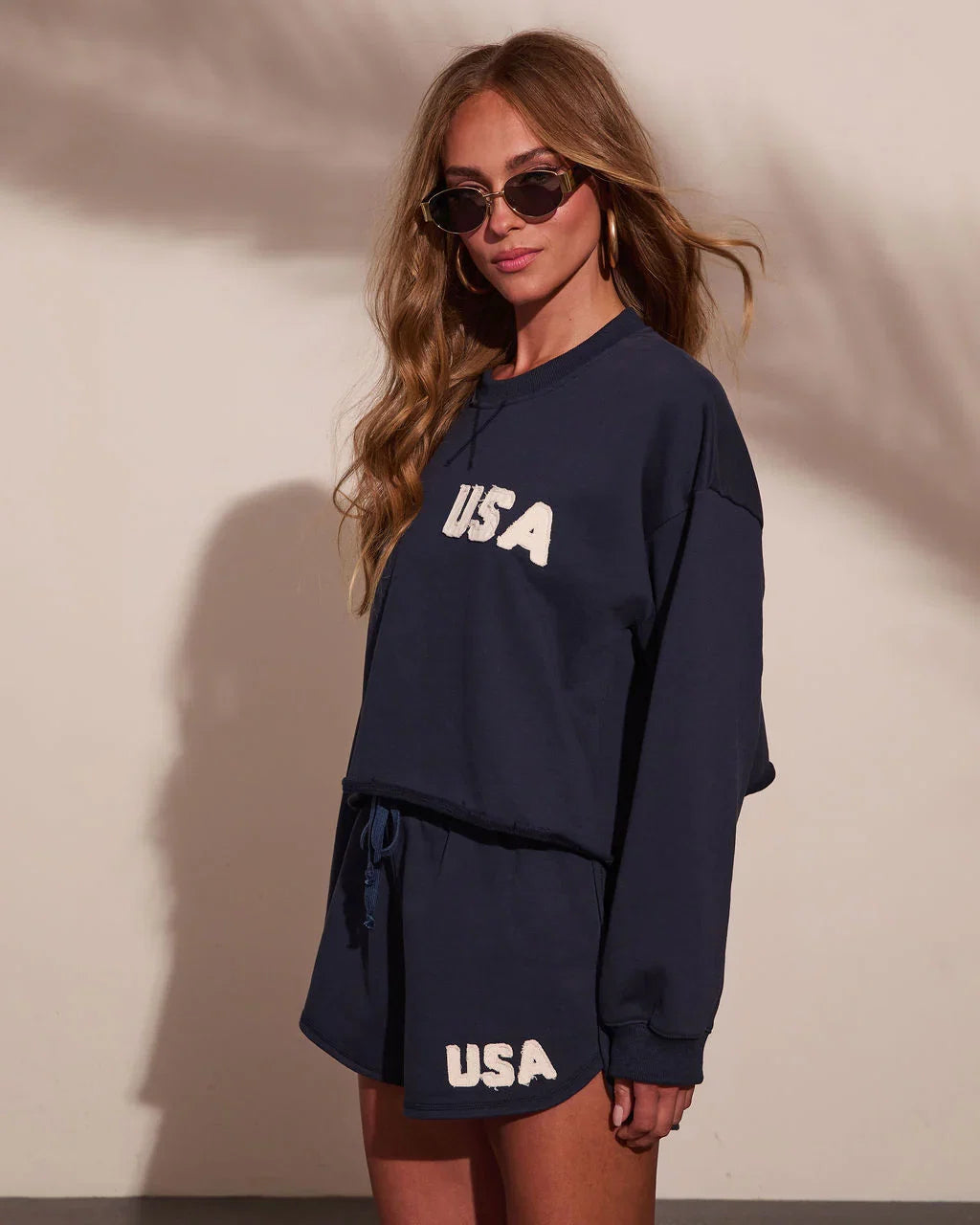 American Belle Relaxed USA Embroidered Top
