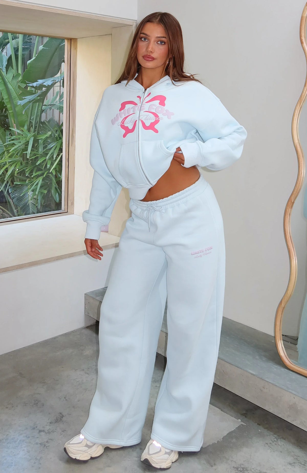Lucky Thirteen Audrina Wide Leg Sweatpants Blue