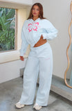 Lucky Thirteen Audrina Wide Leg Sweatpants Blue