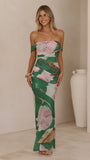 Lena Maxi Dress Green Floral