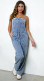 Off Duty Utility Denim Jumpsuit Blue