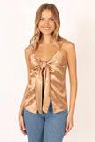 Leif Tie Front Cami Bronze Gold