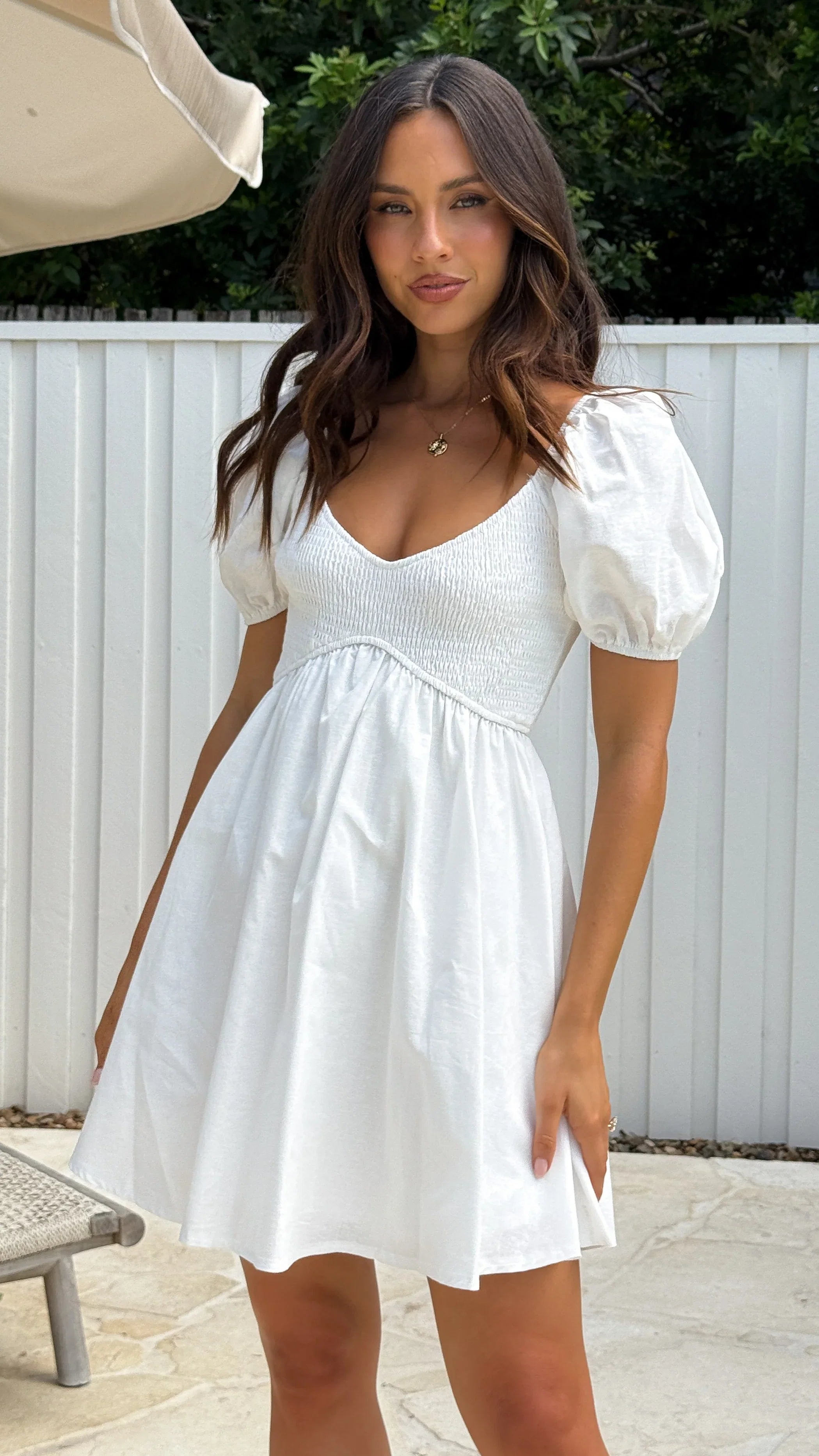 Sahirah Mini Dress White