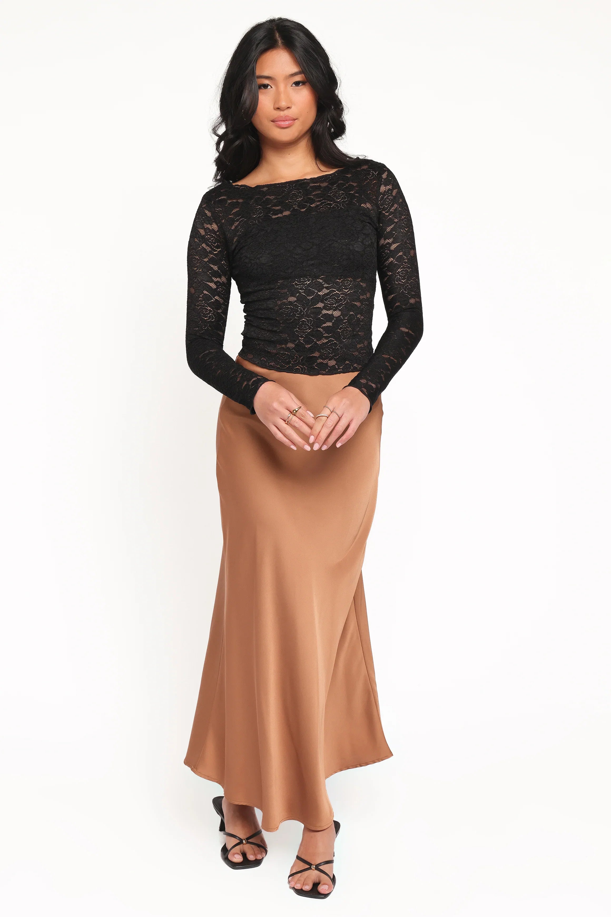 Iveta Lace Top Black