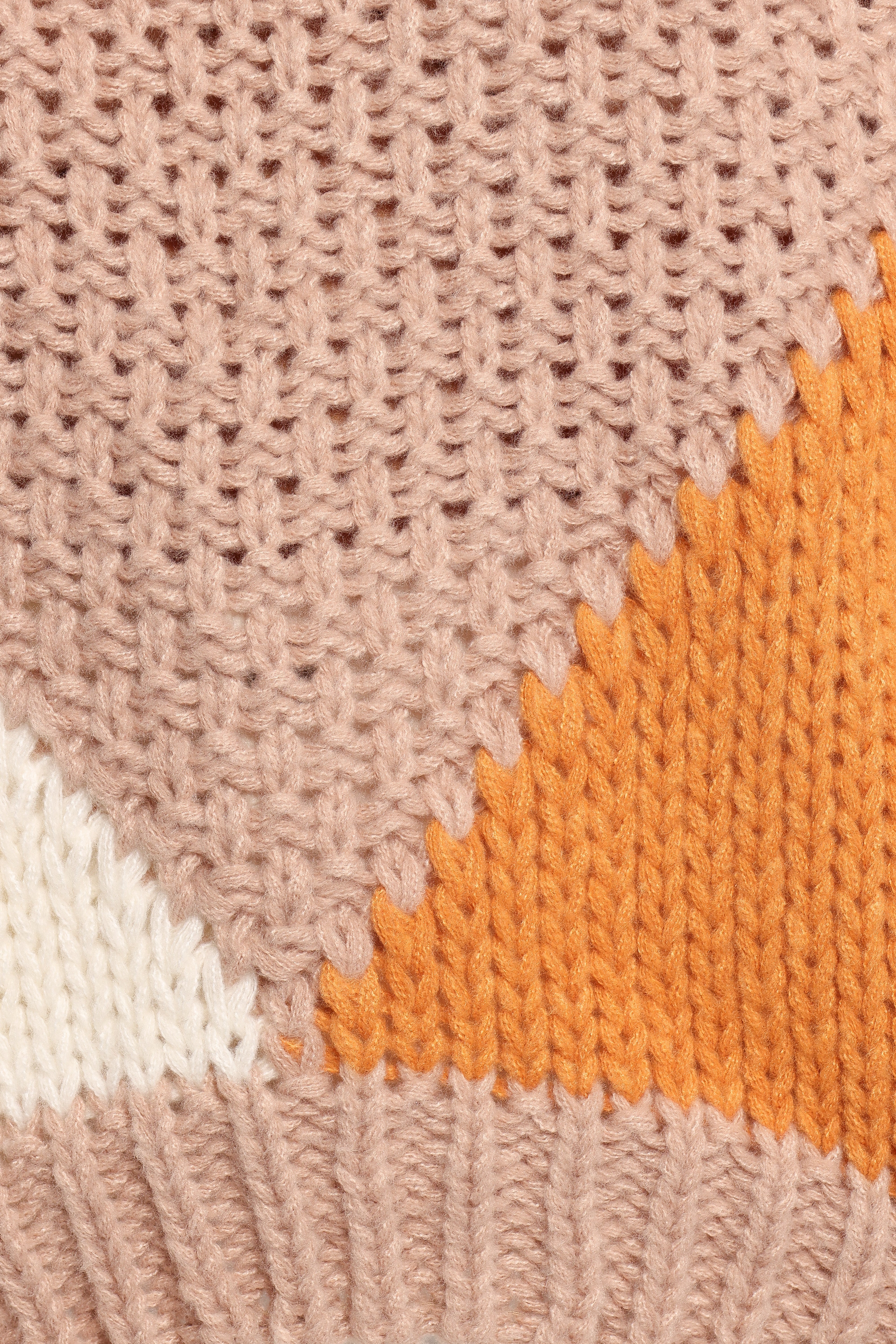 Koda Pattern Knit Sweater Beige Multi