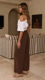MVN Ady Wide Leg Pants Brown